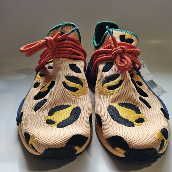 Adidas NMD Hu Pharrell Animal Print Leopard Pulse Amber Men's Size 9.5 HP3221 - Picture 1 of 8